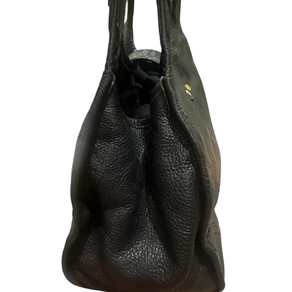 Michael Kors Black Leather Hudson Shoulder Bag Pebble Butter Leather! Non-Smoker - Picture 11 of 16